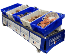 Présentoir bacs marée - en situation