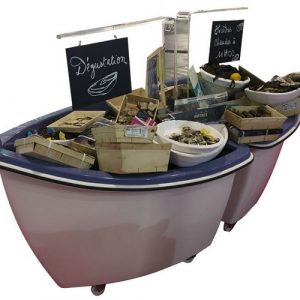 Barque présentoir pour huitres ROSCOFF | Barques OCEMER